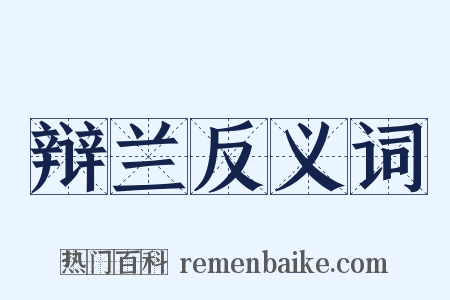 辩兰反义词是什么意思的图片